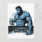 koffieaap briefkaart (Voorkant)