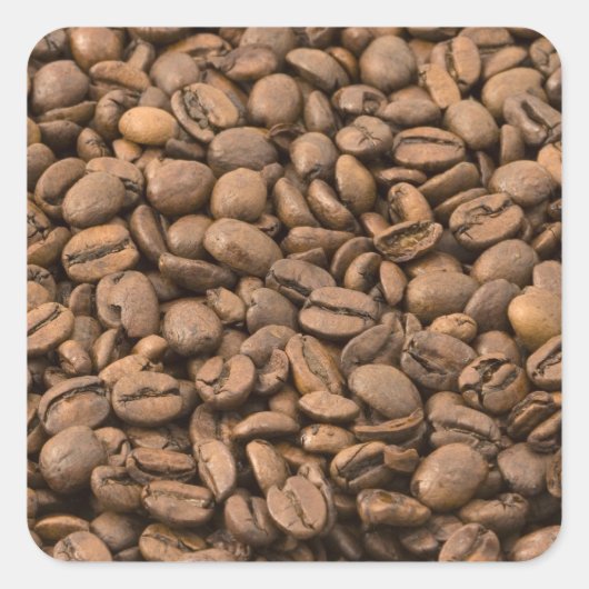 Koffieachtergrond Vierkante Sticker (Voorkant)