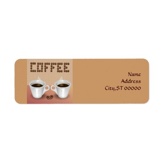 Koffieadres label (Voorkant)
