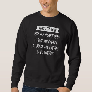 Koffieadvertentieprijs voor een koffie-drinker trui
