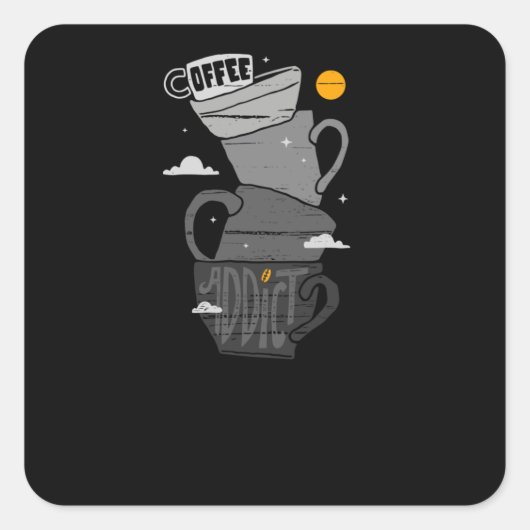 Koffieadvies Vierkante Sticker (Voorkant)