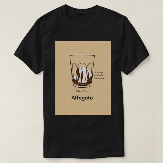 Koffieadviseur Affogato T-shirt (Design voorkant)