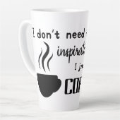 Koffieadviseurs, grappige koffie, Coffee Sarcasm Q Latte Mok (Linkerhoek)