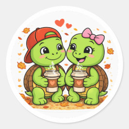 Koffieafspraak Ronde Sticker