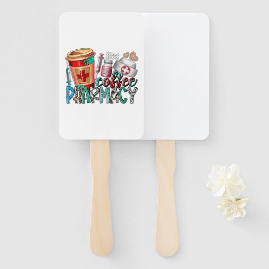 Koffieapotheek Handwaaier (Voorkant en achterkant)