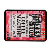 Koffieapparaat - Funny Vintage Ad Magneet (Horizontaal)