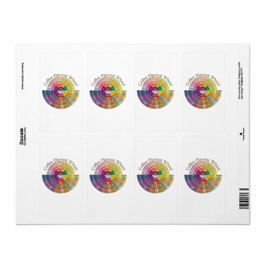 Koffiearoma — 2x3.75 etiket (Full Sheet)