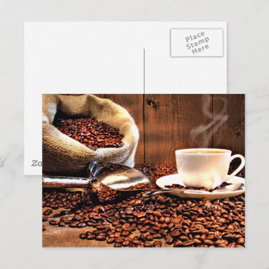 Koffiearoma Briefkaart (Voorkant / Achterkant)