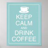 Koffieart Drinken en kalm afdrukken Poster (Voorkant)
