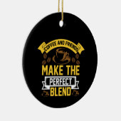 Koffieart Koffie en vriend Keramisch Ornament (Rechts)