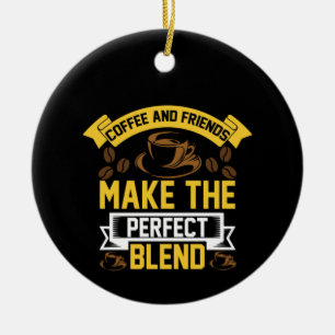 Koffieart Koffie en vriend Keramisch Ornament