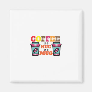 Koffieart Koffie is een klap in een Mok Magneet