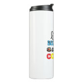 Koffieart leven begint na geld thermosbeker (Gedraaid links)