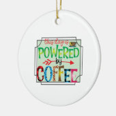 Koffieart met koffie 2 keramisch ornament (Links)
