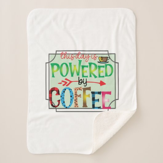 Koffieart met koffie 2 sherpa deken (Voorkant)