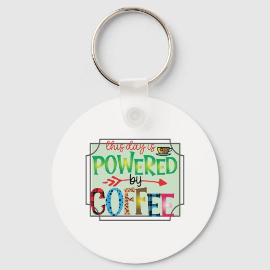 Koffieart met koffie 2 sleutelhanger (Voorkant)