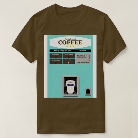  koffieautomaat t-shirt (Design voorkant)