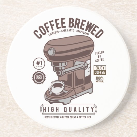  koffieautomaat zandsteen onderzetter (Voorkant)