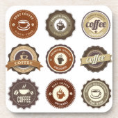 koffiebadge | Retro Coffee Cork Onderzetters (Voorkant)
