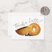 Koffiebagel Bedankt Notitiekaartje (Voorkant / Achterkant in situ)