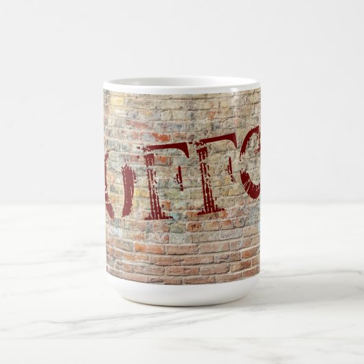 Koffiebaksteen Muur Graffiti Art Mok Cup (Center)