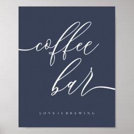 Koffiebalk Eenvoudige marine Poster