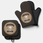 Koffiebalk Ovenwant & Pannenlap Set (Voorkant / Achterkant)