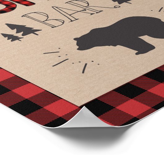 Koffiebalkteken Lumberjack Coffee-tabelteken Poster (Hoek)