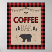 Koffiebalkteken Lumberjack Coffee-tabelteken Poster (Voorkant)