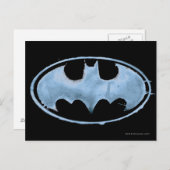 Koffiebalsymbool - blauw briefkaart (Voorkant / Achterkant)