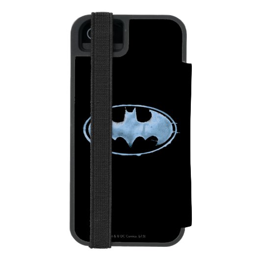 Koffiebalsymbool - blauw incipio iPhone portemonnee hoesje (Agenda Achterkant)