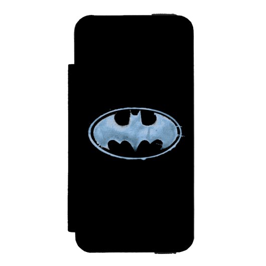 Koffiebalsymbool - blauw incipio iPhone portemonnee hoesje (Voorkant Agenda)