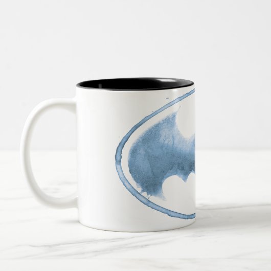 Koffiebalsymbool - blauw tweekleurige koffiemok (Links)