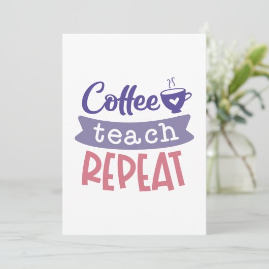 Koffieband herhalen bedankkaart (Staand voorkant)