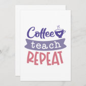 Koffieband herhalen bedankkaart (Voorkant / Achterkant)