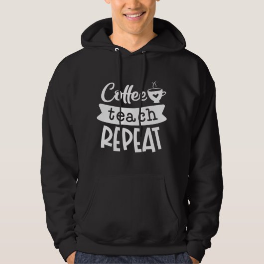 Koffieband herhalen hoodie (Voorkant)