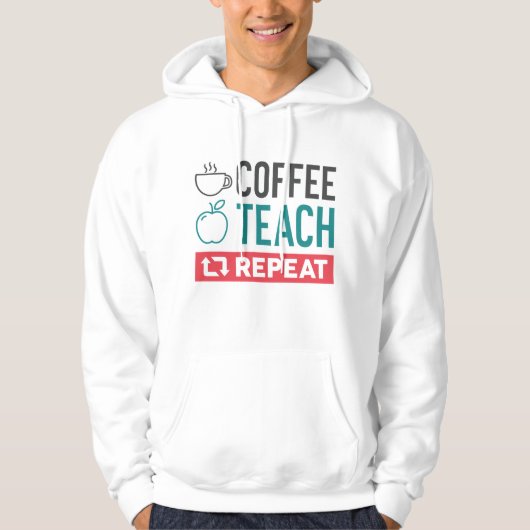 Koffieband herhalen hoodie (Voorkant)