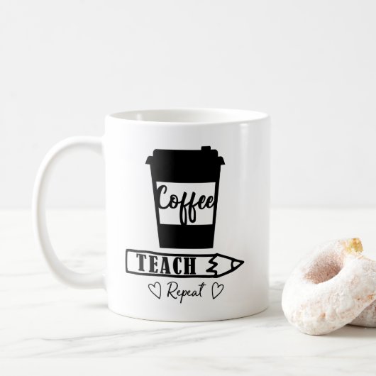 Koffieband herhalen koffiemok (Met donut)