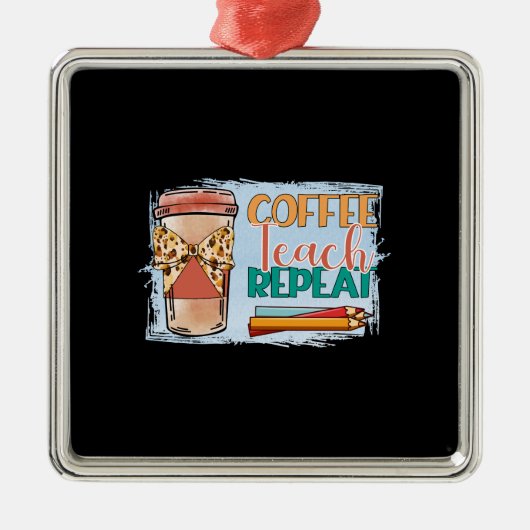 Koffieband herhalen metalen ornament (Voorkant)