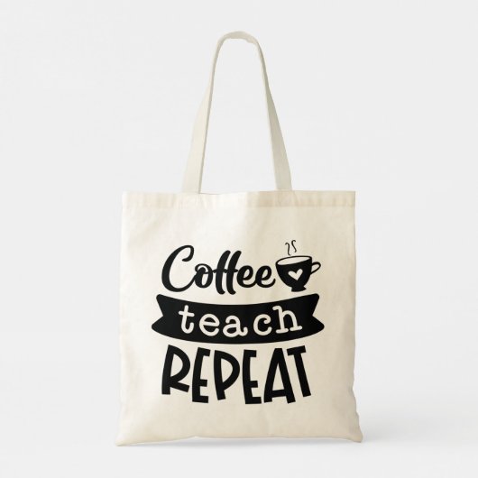 Koffieband herhalen tote bag (Achterkant)