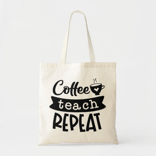 Koffieband herhalen tote bag (Voorkant)