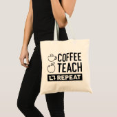 Koffieband herhalen tote bag (Voorkant (product))