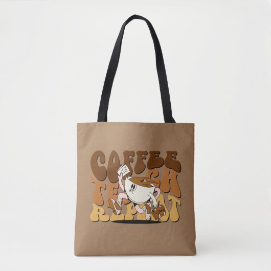 Koffieband herhalen tote bag (Voorkant)
