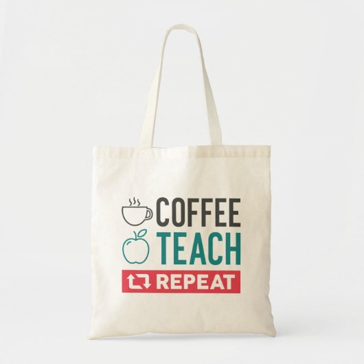 Koffieband herhalen tote bag (Voorkant)