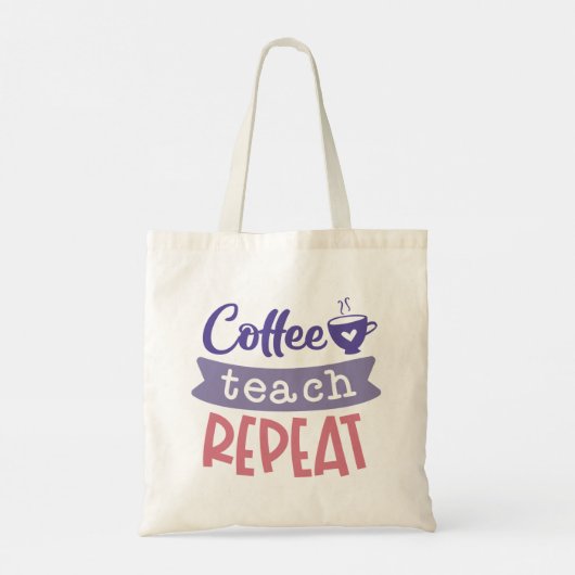 Koffieband herhalen tote bag (Achterkant)