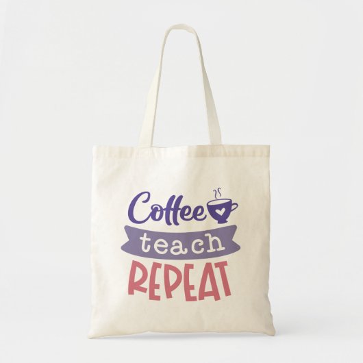 Koffieband herhalen tote bag (Voorkant)