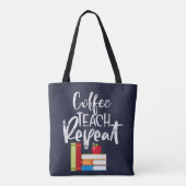 Koffieband herhalen tote bag (Achterkant)