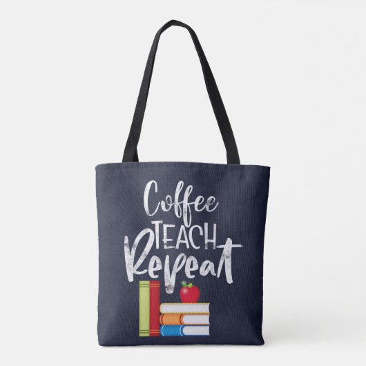 Koffieband herhalen tote bag (Achterkant)