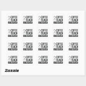 Koffieband herhalen vierkante sticker (Vel)