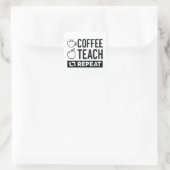 Koffieband herhalen vierkante sticker (Tas)